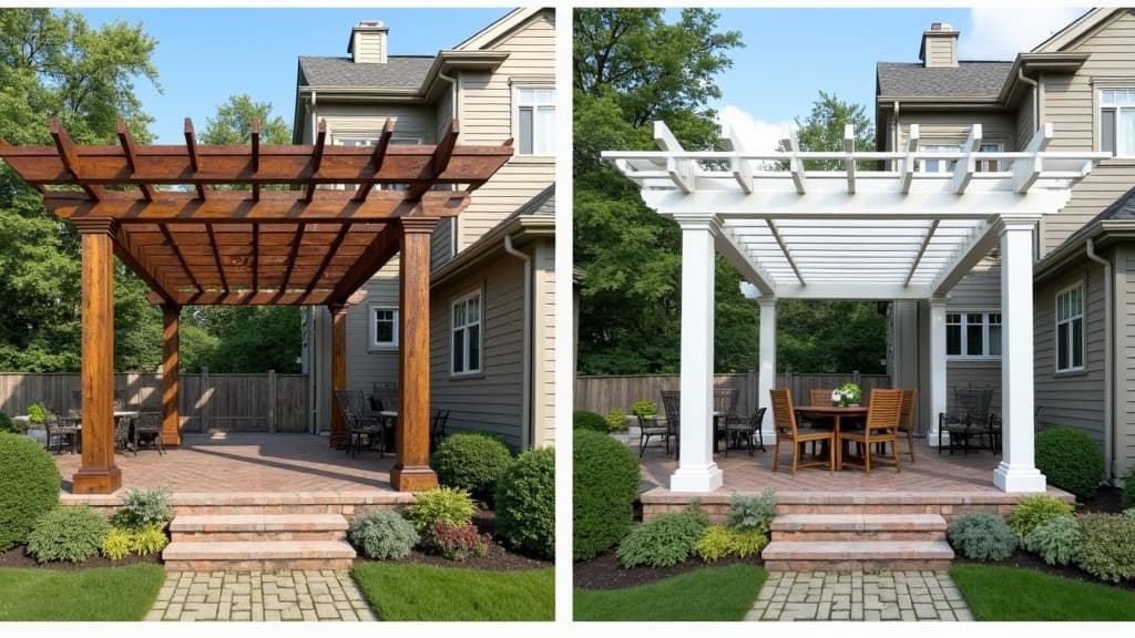 Western red cedar pergola Huntington