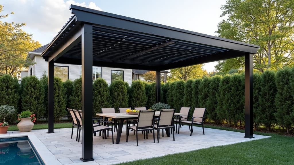 Motorized louvered pergola