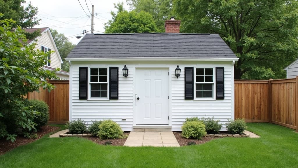 Vinyl shed low maintenance Long Island